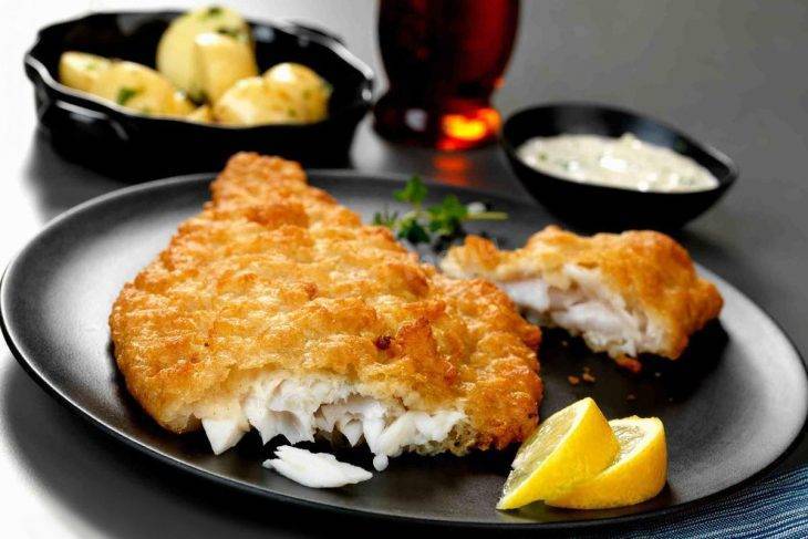 Филе камбалы жареное