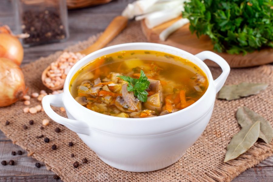 Суп гороховый с грибами