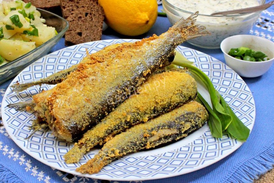 Рыба жареная в кукурузной муке