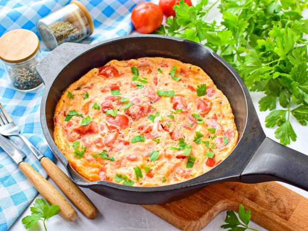 Омлет с перцем и сыром